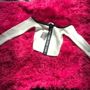 Live it up crop top off the shoulder